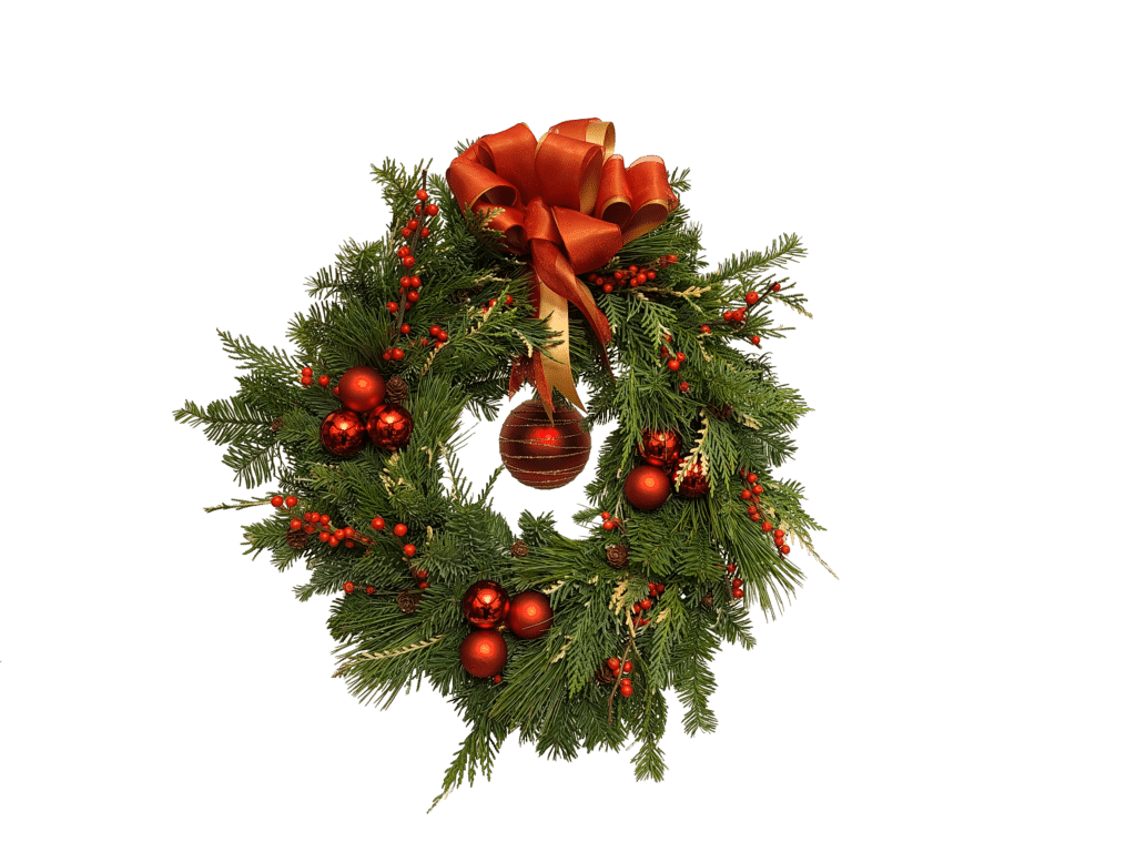 red and gold wreath - Florist Atropa Belladonna